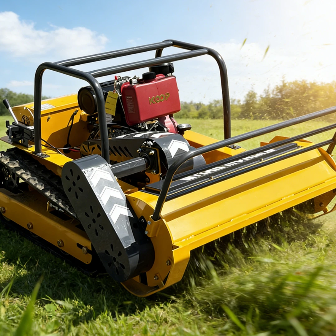 Customized professional garden mower, with a cutting width of 800/1000mm, is a tracked remote-controlled mower