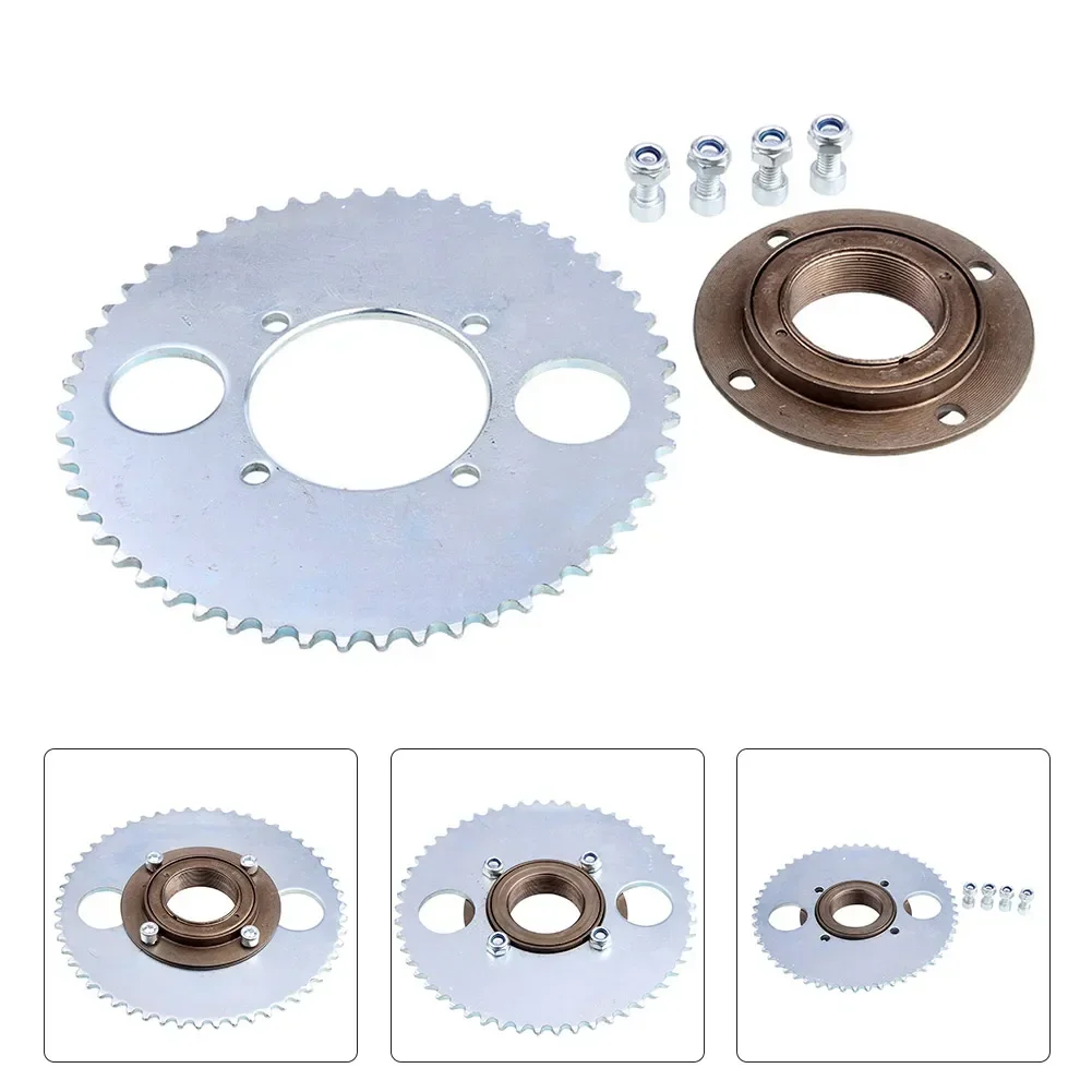 

Scooter Rear Wheel T8F 44T 4 Hole Sprocket Chain Drive Gear+Freewheel Adapter With 4pcs Bolts Steel Cycling Accessories