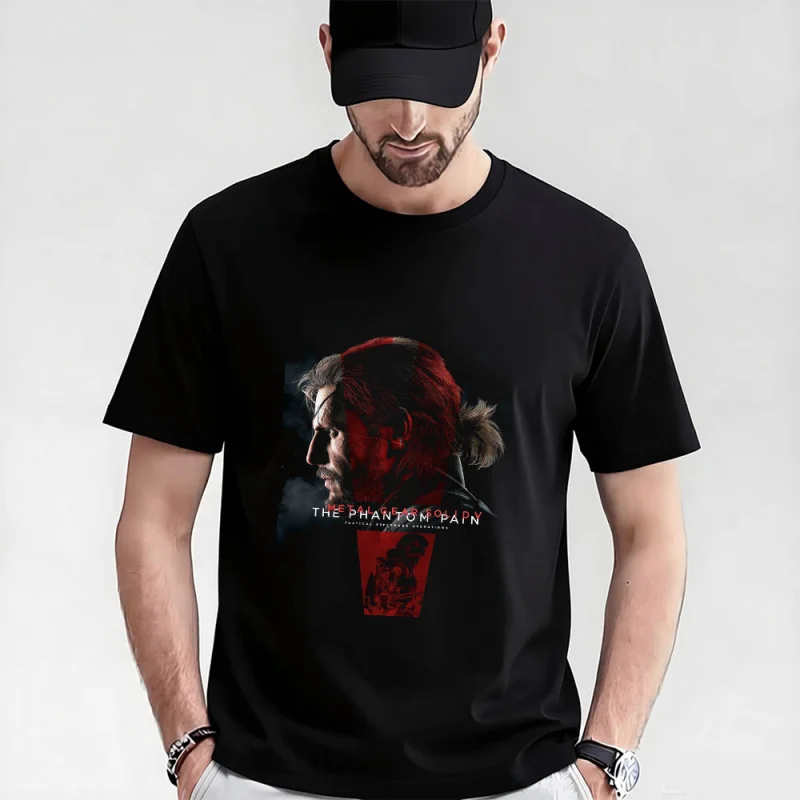 

Metal Gear Solid V The Phantom Pain MGS gift t shirt Kojima Video game Graphic Clothes 100% cotton print tee All size tops
