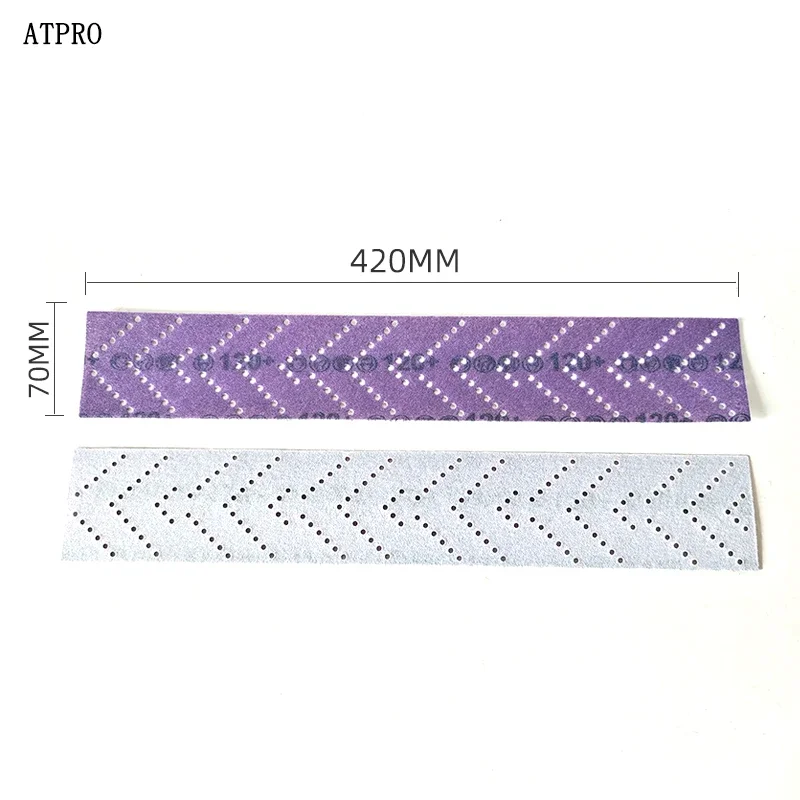 

ATPRO 70*420 мм фиолетовая прямоугольная наждачная бумага для сухого шлифования фиолетовый песок автомобильная аэрозольная краска деревообрабатывающая мебель абразивы