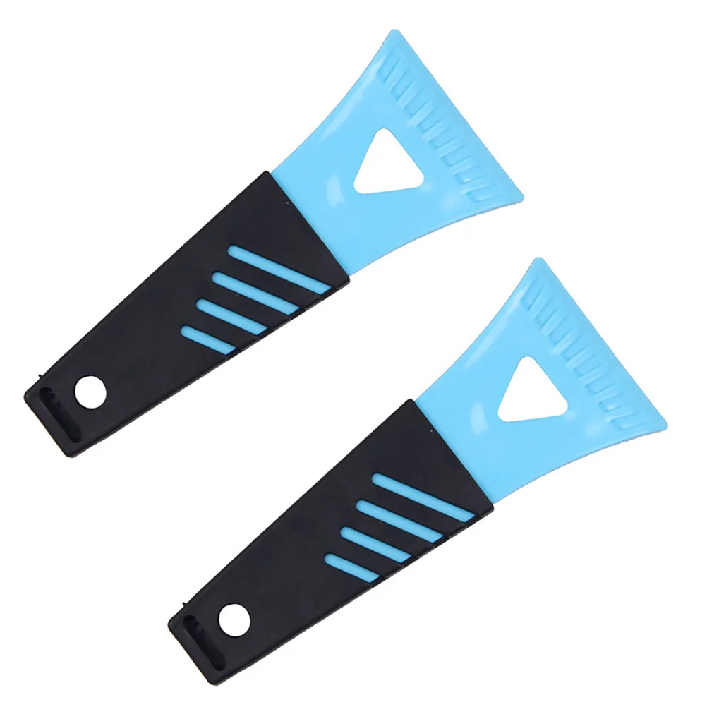 2 Buah Sekop Salju Plastik Tahan Bahan Kimia Alat Penghilang Embun Beku untuk Mobil Pengikis Es Pembersih Salju Alat Pembersih Mobil