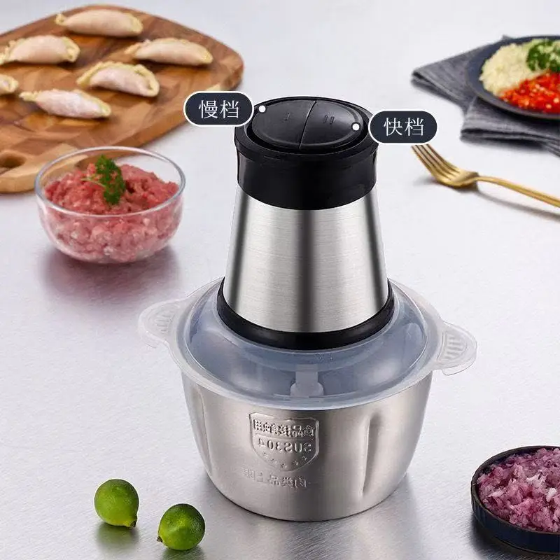 Kitchen Household Electric Meat Grinder Stainless Steel Multifunctional Grinding Automatic Stirring