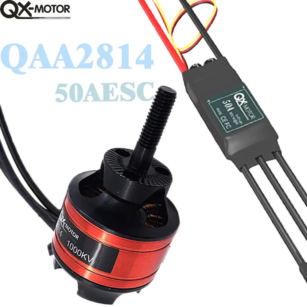 

QAA2814 1100/1250kv Brushless Motor 4S CW CCW With 50A ESC For RC 3D Fixed-wing Airplane Accessory Qx-motor