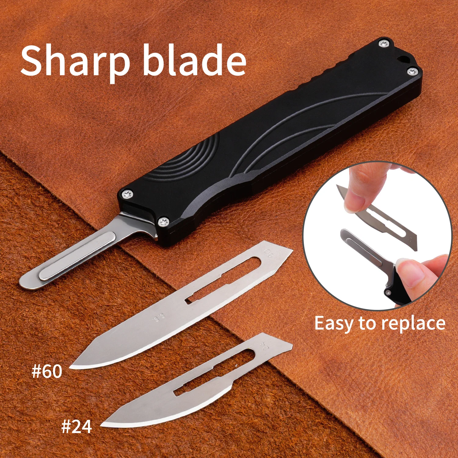 

Карманный нож из алюминиевого сплава TIGLE, оснащенный двумя типами лезвий, многофункциональный инструмент EDC, ежедневные режущие инструменты FK42