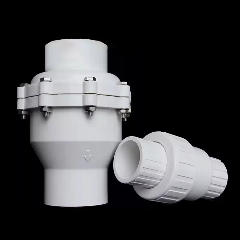 UPVC Non-return Flap Valve OPVC Pipe Fitting Plumbing System Parts Water Tube Connector Non Return Check Valve 25/40/90MM