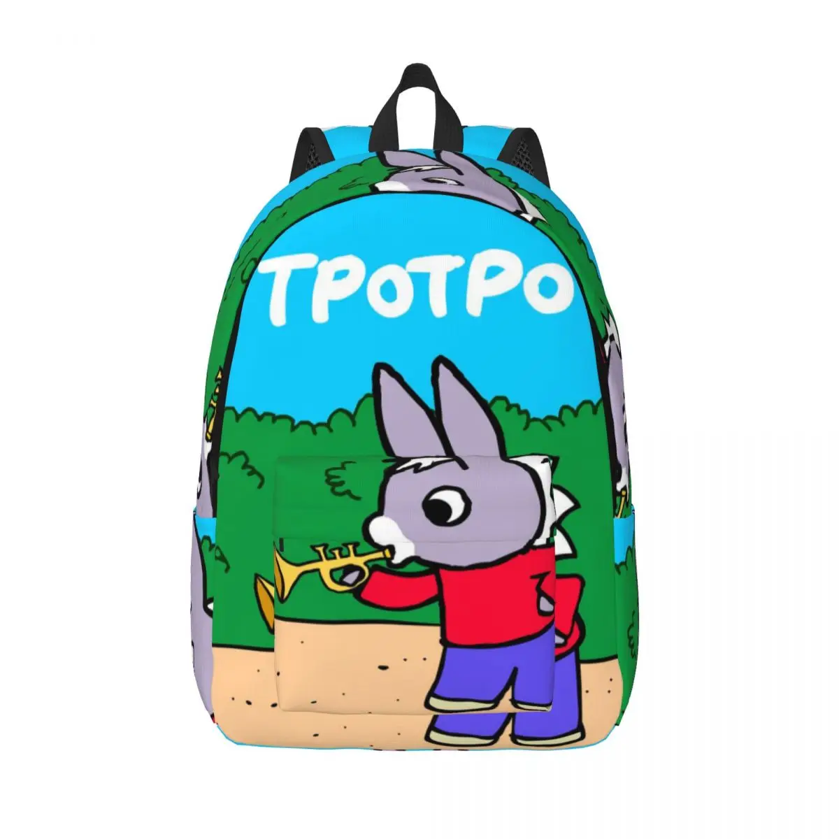 

Рюкзак с героями мультфильмов Trotro для дошкольников, учеников начальной школы, Kawaii, сумка для книг для мальчиков и девочек, детский парусиновый рюкзак, спортивный рюкзак