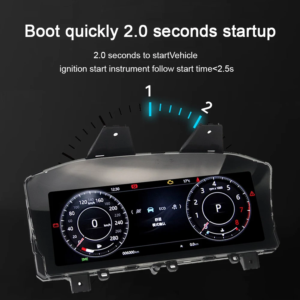 12.3 ''Panel Instrumen Digital untuk Mobil XF 2016-2019, Layar LCD Dashboard, Speedometer, Kokpit Virtual, Panel Instrumen Digital