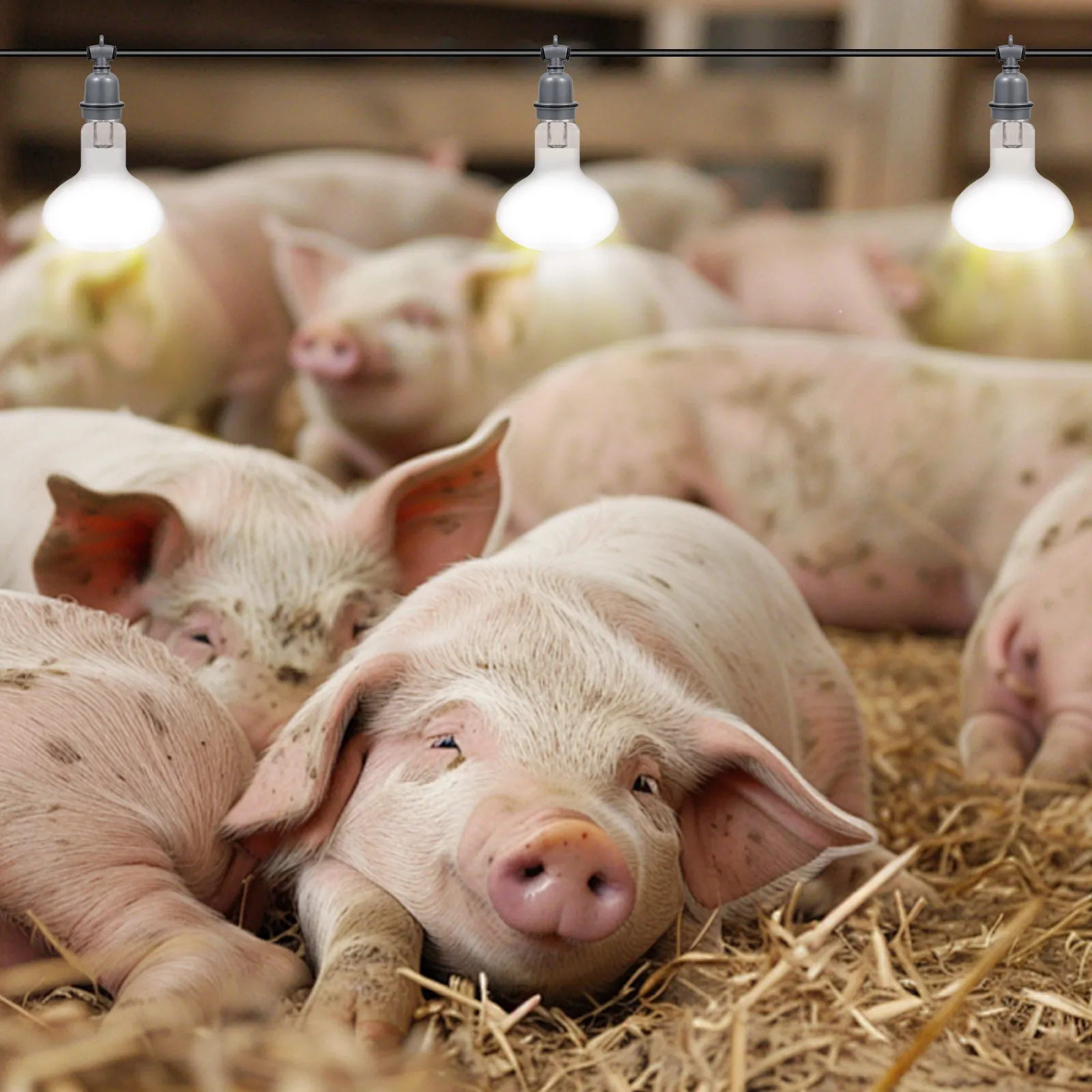 

Водонепроницаемый керамический патрон E27 для лампы, малый трехгнездовой разъем для фермерских хозяйств, инкубаторов, уличных винтажных светильников