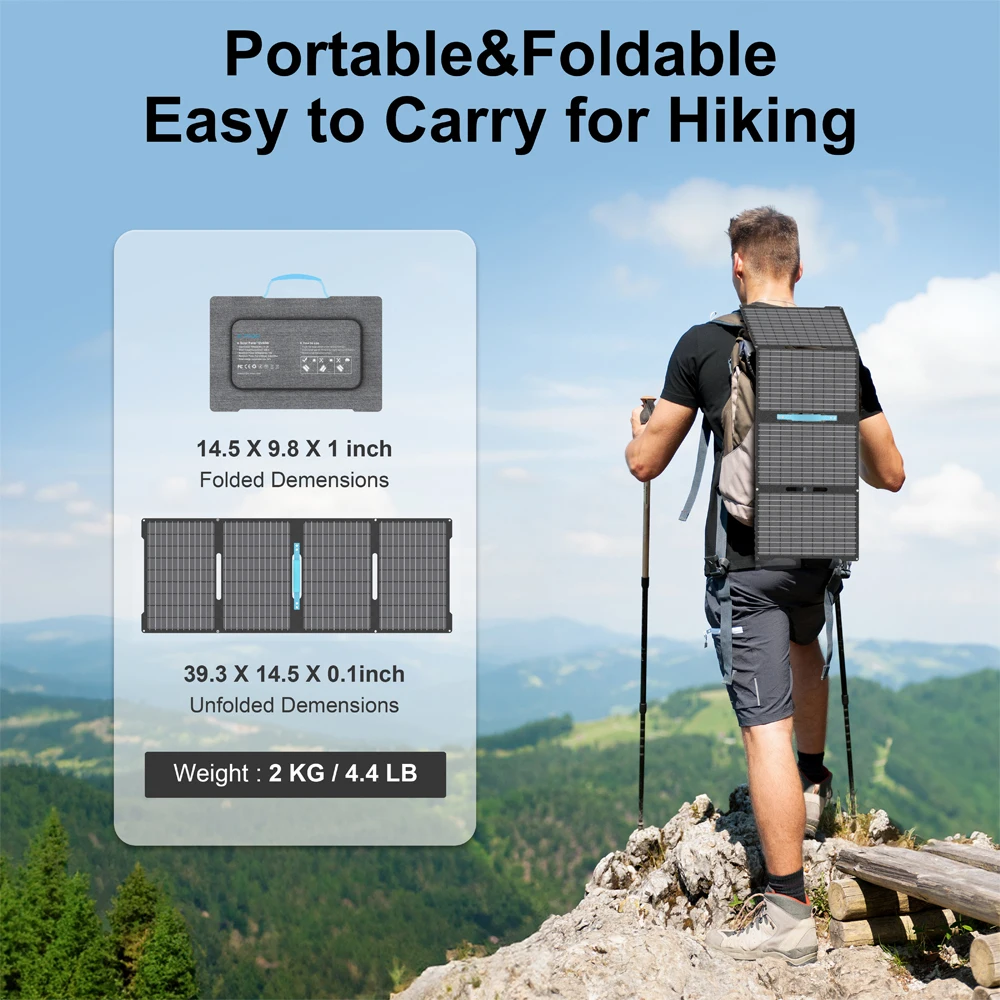 E-POWO 60W/400W Portable Solar - Rv Solar Panel Kit 400W ulasan dan harga