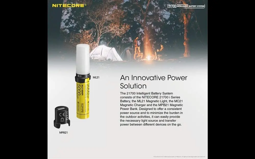 Combo: Nitecore Intelligent Battery System MPB21 KIT: 3-in-1 Light, Charger & Powerbank w/2x extra NL2150HPi battery