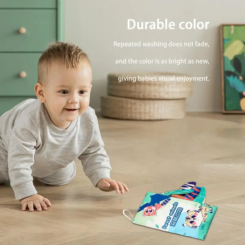 Jouets de nettoyage Montessori pour tout-petits avec appareil sonore intégré, planche mentaires orielle respectueuse de la peau, livre occupé pour tactiles