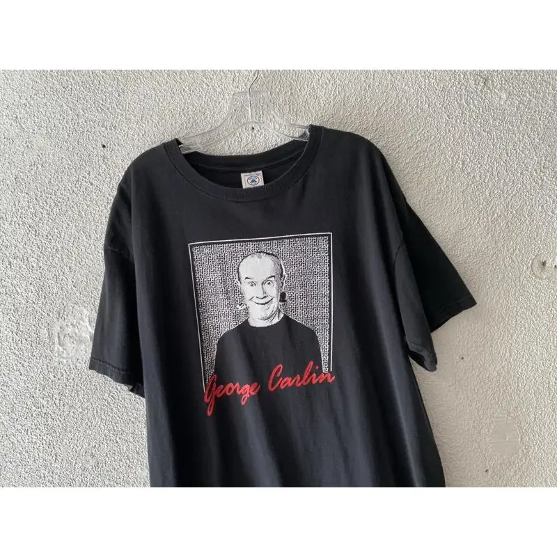 1990s vtg GEORGE CARLIN LITTLE BRAIN DAMAGE CAN HELP T SHIRT XL Comedy