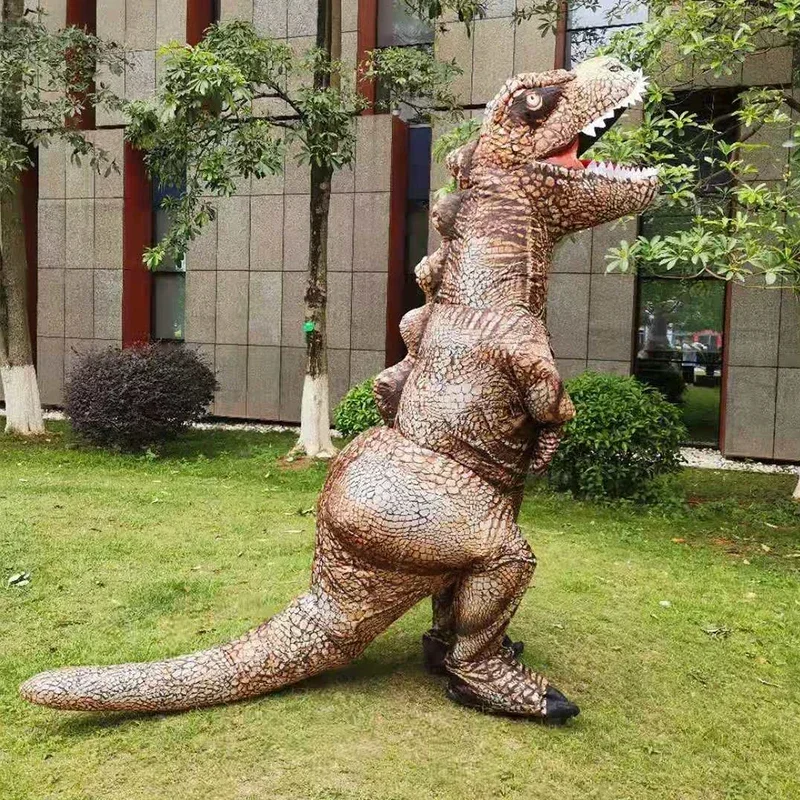 Adult Inflatable Dinosaur Costumes Halloween Anime Party Cosplay Disfraz Purim Mascot Striped Role Play Clothing For Man Wom MN3