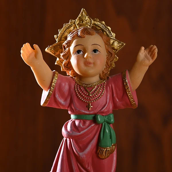 Divine Jesus Child Figurine Holy Child Religious Statue Resin Figure Home Office Religious Decoration Ornament Crafts