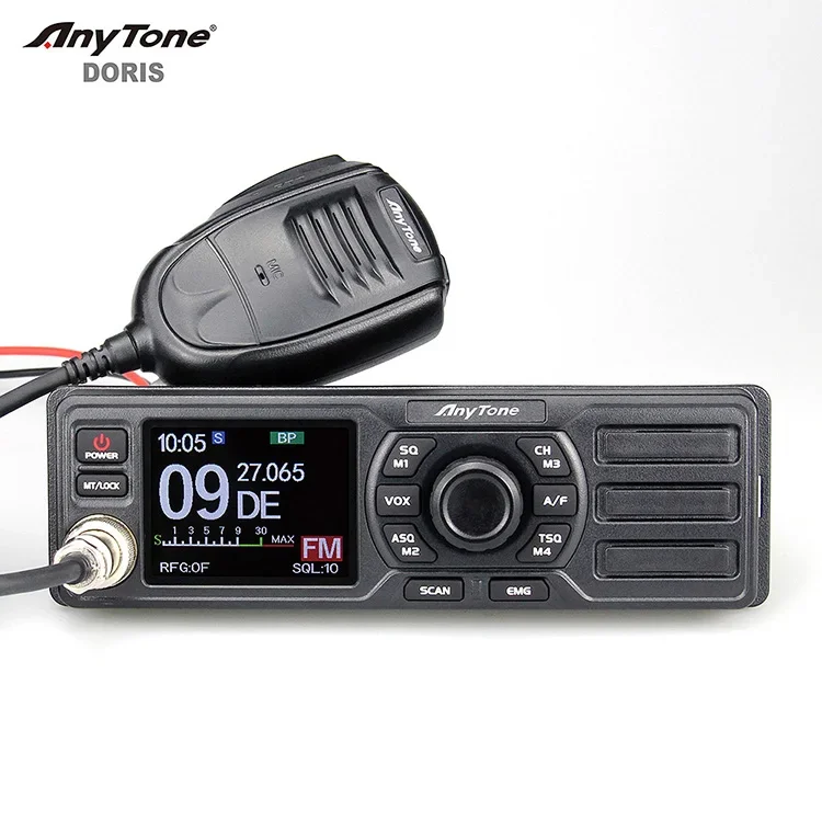 ANYTONE DORIS 27Mhz CB Radio with High power 30W Long Range Walkie Talkie AM FM 14 Band 600 Channels