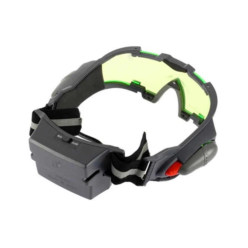 Ajustável LED Night Vision Motocicleta Goggles, Motorbike Racing, Caça Óculos, Óculos com Flip-Out Light, Windproof