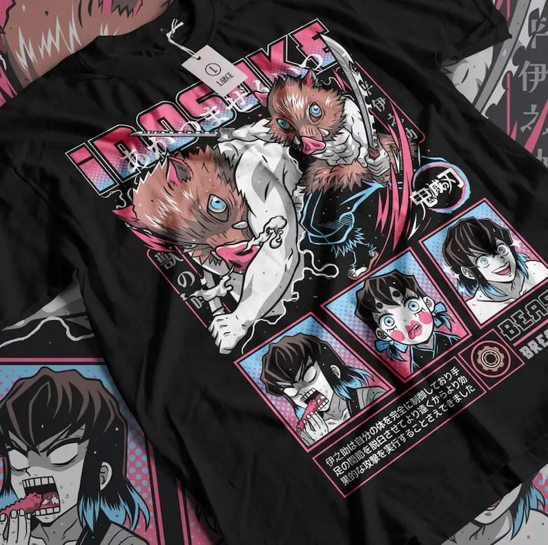 

Anime retro T-shirt, 100% cotton, all sizes for men and women Comic lovers
