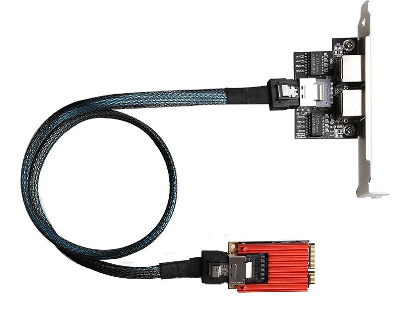 MINI PCIE Dual Port Gigabit Network Card RJ45 Ethernet Adapter I350 Chip PCI Express Network Card