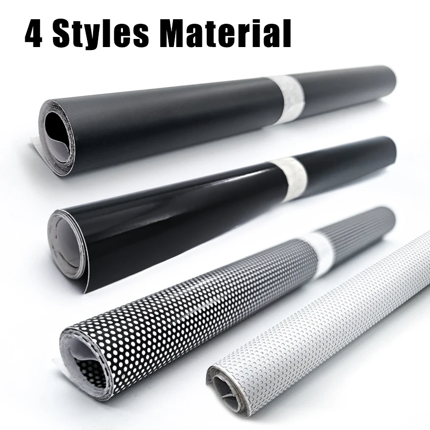 Car Front Sunshade 20x150cm Honeycomb Strips Anti-Glare Heat-Reducing Matte Glossy Black Vinyl Film Clear View Window Film