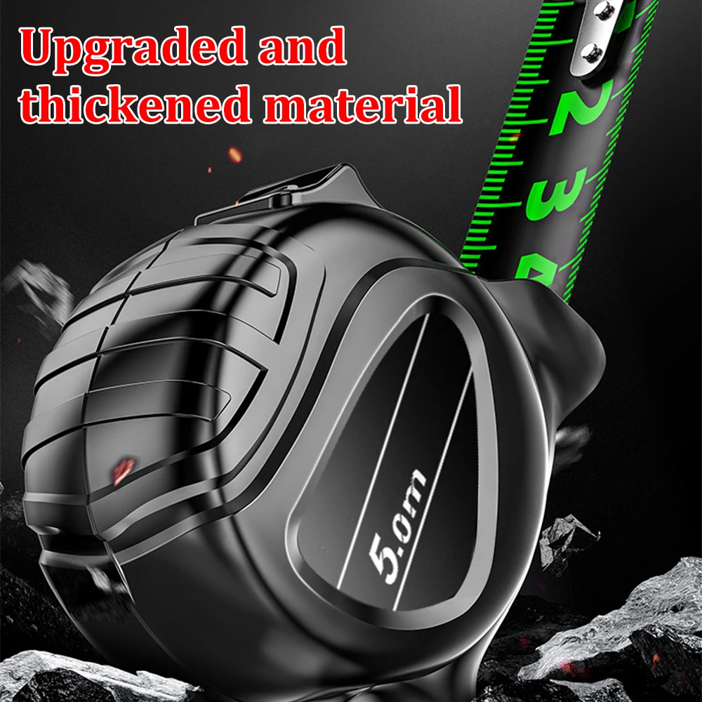 Fluorescent Steel Tape Measure Multi-Use Measurement Ruler Wear-Resistant Thickened 5m/7.5m/10m Distance Measuring Tool