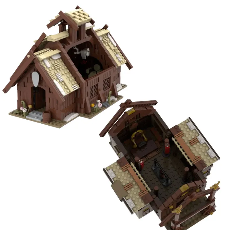 

Очищающее поле MOC-67727 192851 Деревня викингов, расширительный замок, сборка мелких частиц, строительный блок, игрушка, подарочный набор