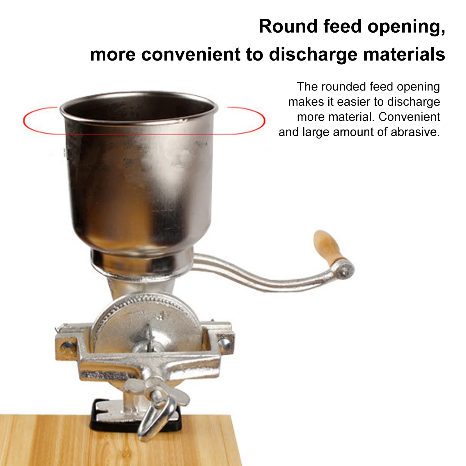 

Hand Crank Grain Mill Tin Plating Cast Iron Hand Operated Corn Grinder Manual Mill for Oats Wheat Coffee Nuts Rice Flour Home