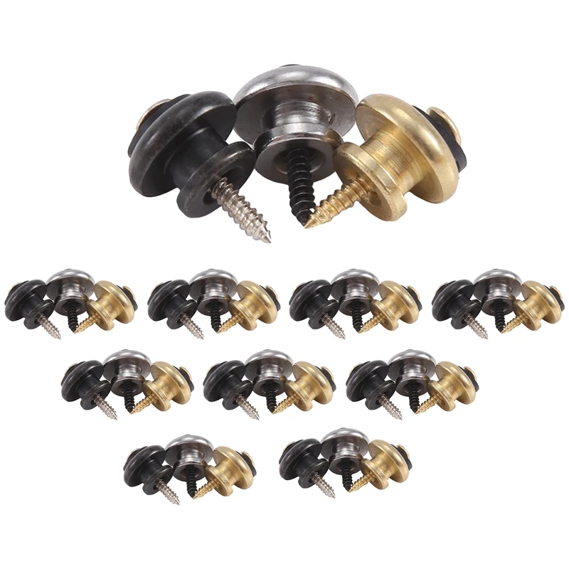 어쿠스틱 기타 일렉트릭 기타용 기타 스트랩 버튼, 스트랩락 테일 네일 엔드 핀, 나사 및 와셔 포함, 30 개