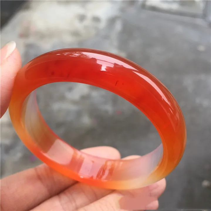 Hot Selling Natural Pattern Chalcedony Agate Bracelet Exquisite Elegant Jade Bangle Hand Decoration Accessorie Craft Jewelry