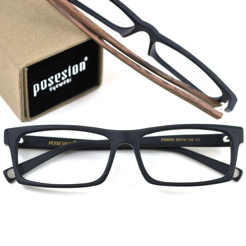 HDCRAFTER Glasses Frame Wood Optical Prescription Men Square Eyewear Male  Spectacles Eyeglasses Frames Gafas Oculos 2020