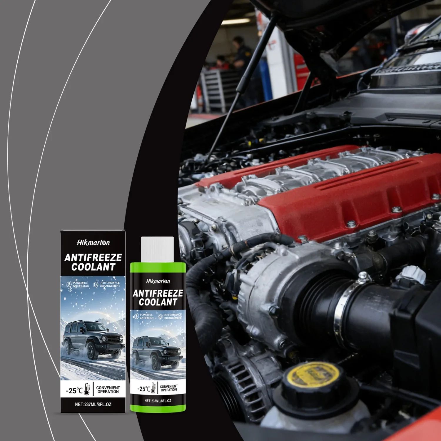 

All-in-One Antifreeze & Coolant for Winter Driving - Provides Low Temperature Engine Protection & Easy-to-Clean Formula