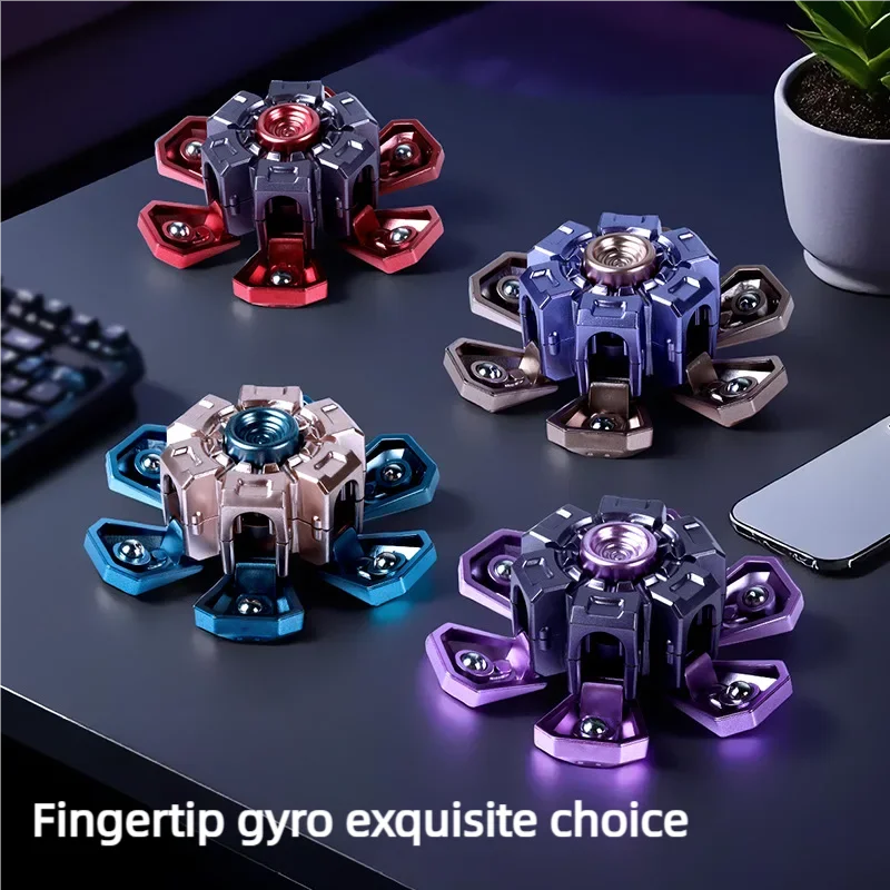 Blütenblatt Form Fingertip Gyro Mech Verformung Zappeln Spielzeug Hand Spinner Antistress Erwachsene Sensorischen Spielzeug Fidget Spinner Gyro Kinder Geschenke