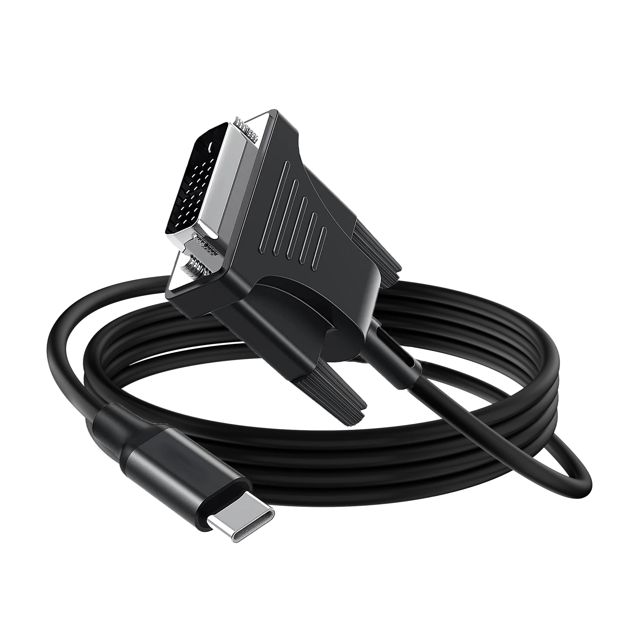 1080P USB C to DVI Cable Compatible with Thunderbolt 3/4 Type-C Male to DVI(24+1) Male Converter Cord for Macbook Pro Galaxy S22