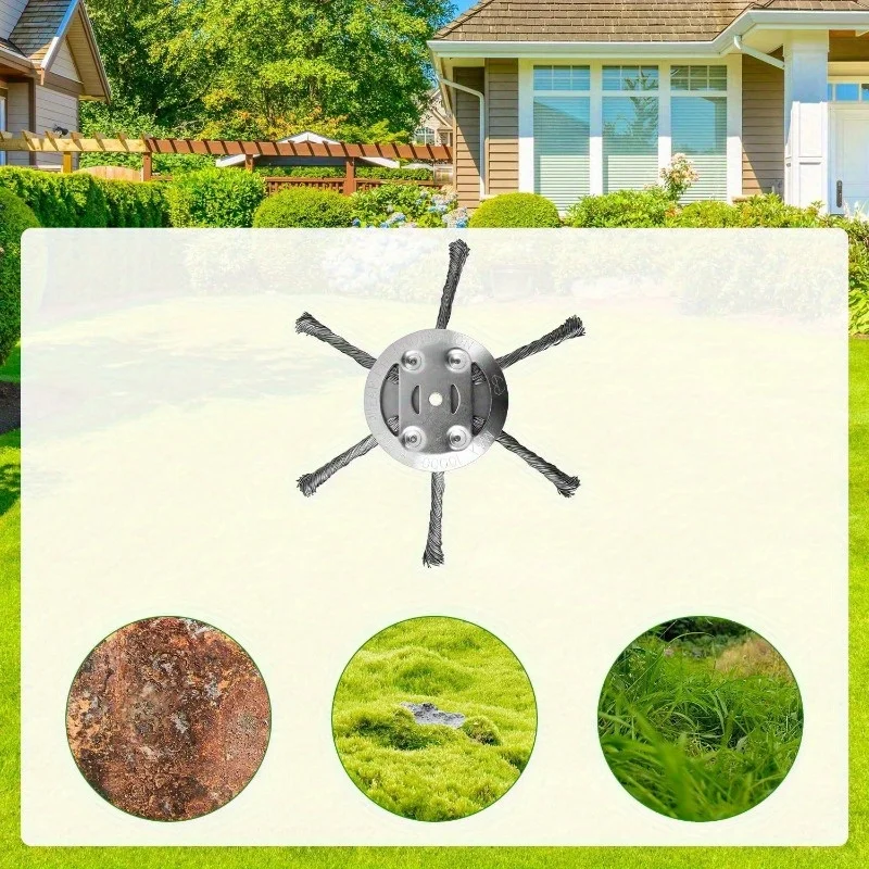 Geeignet für Unkrautschneider. 61-Zoll-Rasenmäherkopf-Ersatz, scharfe Schneidmesser mit Installationswerkzeug, Stahl- und Metallklinge für den Garten – Detail 9