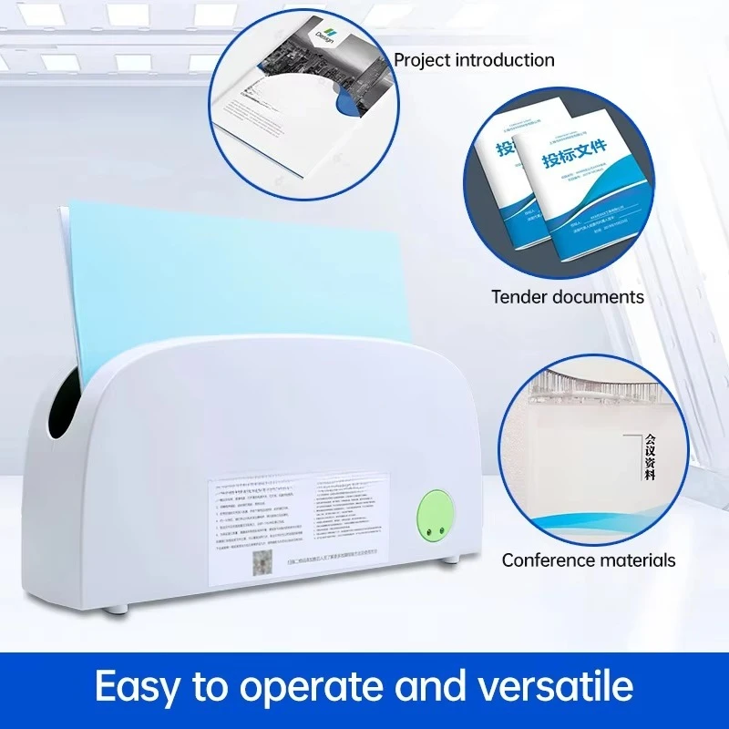 Hot melt electronic binding machine Tape film Hot melt binding machine for book files and documents