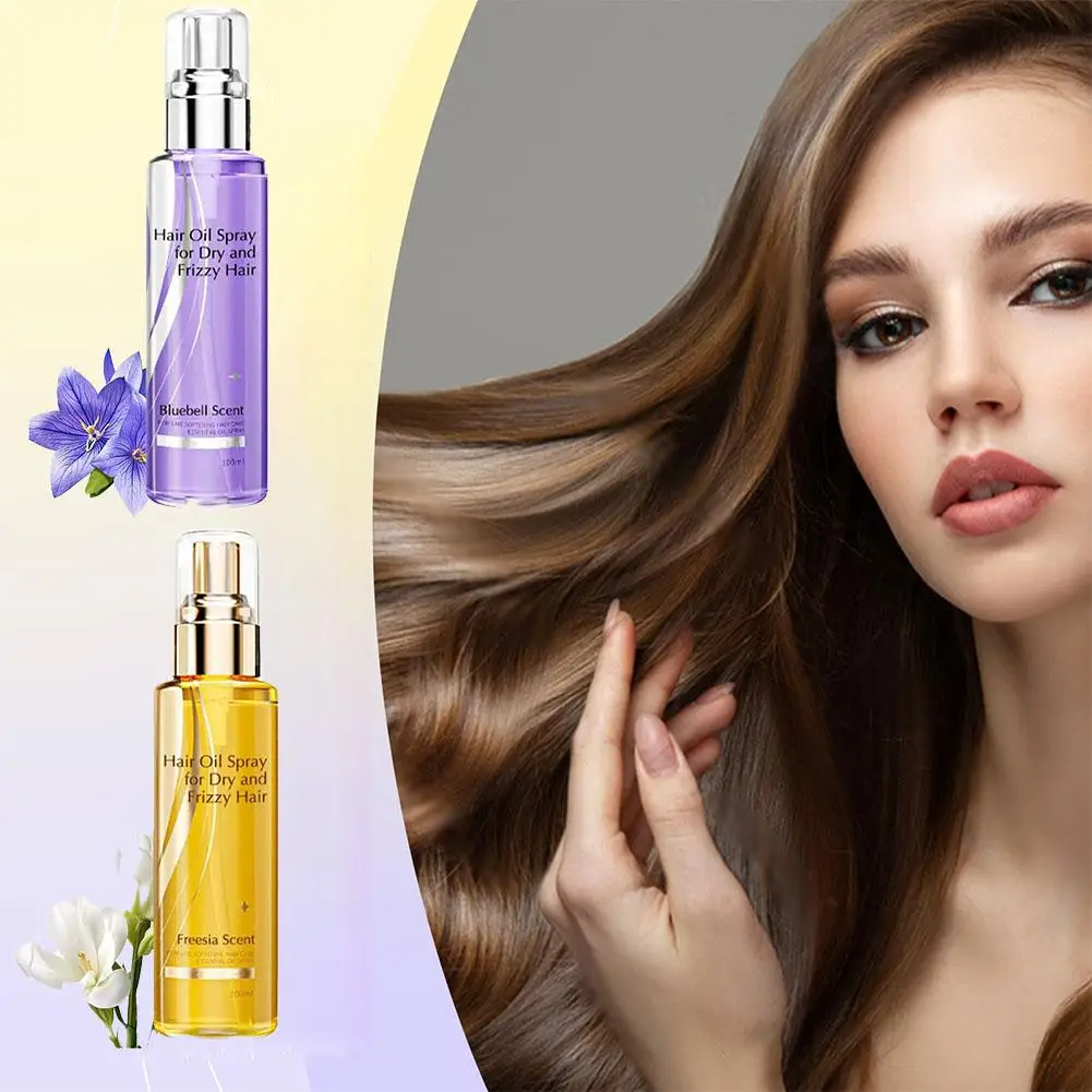 Hair Essential Oil Spray Long-lasting Light And Soft Essential Oil Spray Oil Spray For Dry And Frizzy Hair Leave-in Hair Care