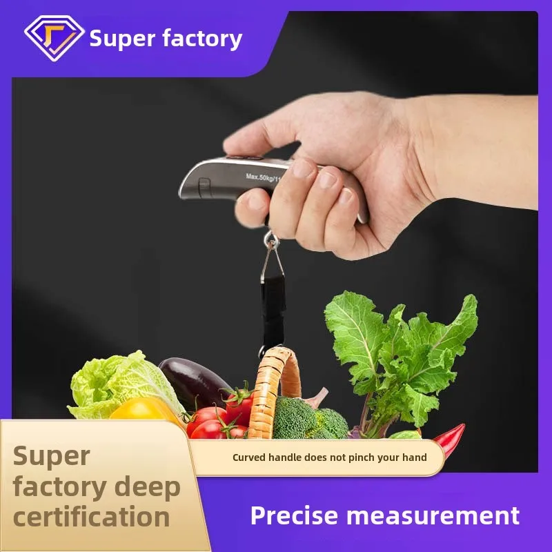 Handheld scale, electronic scale 50KG, portable luggage scale, handheld weighing scale, mini express hanging scale