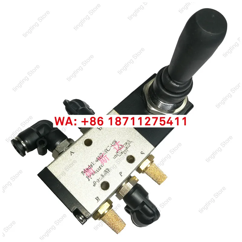 Tire removal machine, tire scraping machine accessories, auxiliary arm lifting air valve, hand plate valve