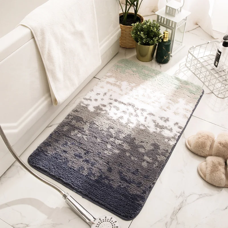 

Absorbent Non-Slip Floor Mat, Simple Nordic Home Flocking Carpet, Entry Bedroom and Bathroom Mat