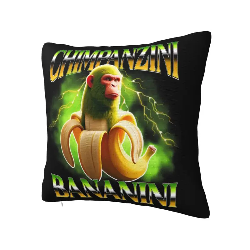 Bananini Italian Brainrot Throw Pillow Case Bedroom Decoration 3D Print Sofa Chair Cushion Cover Polyester Soft Pillowslip