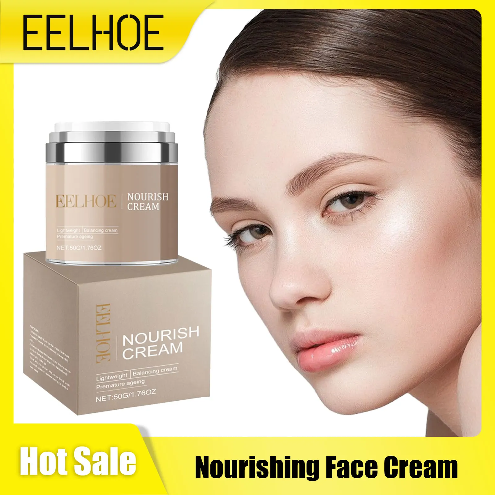 EELHOE Nourishing Face Cream Tender Skin Moisturizing Hydrated Skin Even Tone Lightening Melanin Pigment Dark Skin Removal Cream