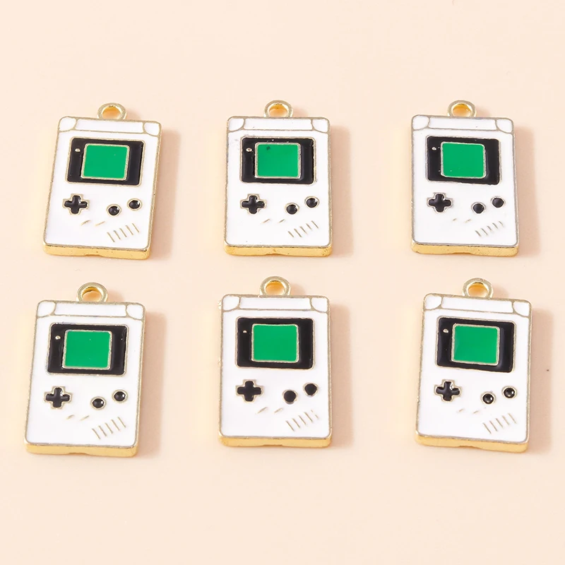 10pcs 13*24mm Enamel Game Console Charms for Jewelry Making Cute Design Girl Charms DIY Necklaces Pendants Bracelets Accessories