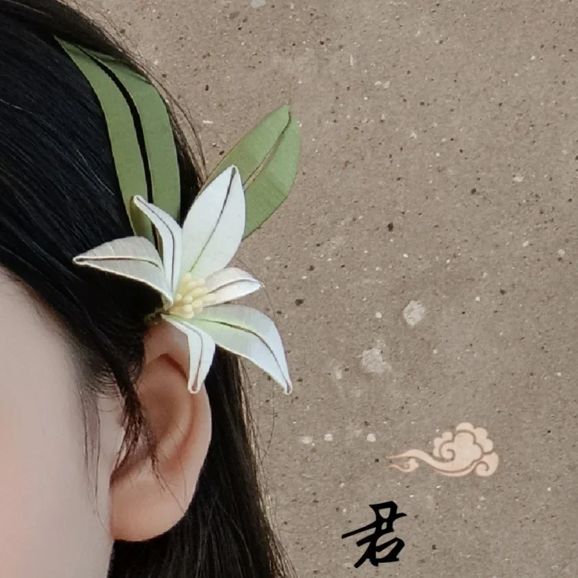 Hot Game Impact Venti Cecilia Flower Hairpin Cosplay Costume Headwear Hair Clip Props Halloween Carnival Headband Accessories