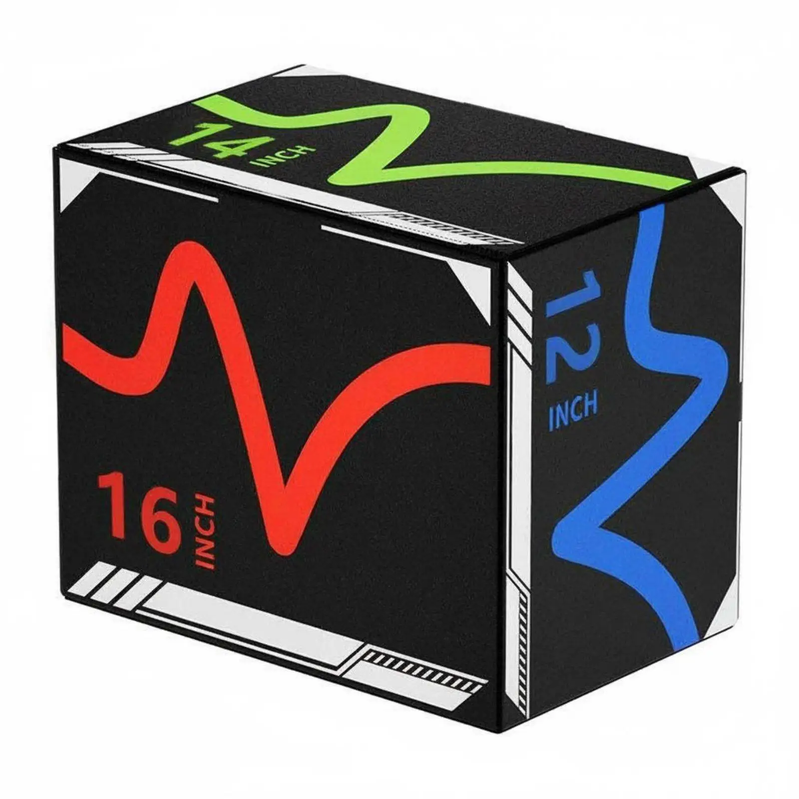 3 in 1 Versatile Soft Jump Box Shock Absorbing Plyometric Exercise Box Non-Slip Lower Body Press Bench for Home Gym