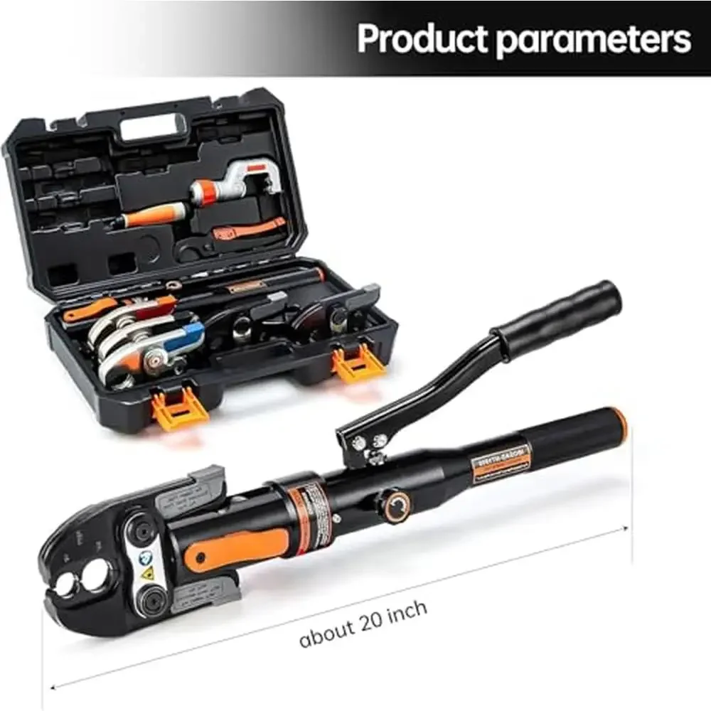 Strumento di crimpatura per raccordi per tubi idraulici Tubo in rame da 1/2", 3/4", 1" con manicotto F877 PEX Corpo in lega di alluminio 350 °   Testa girevole