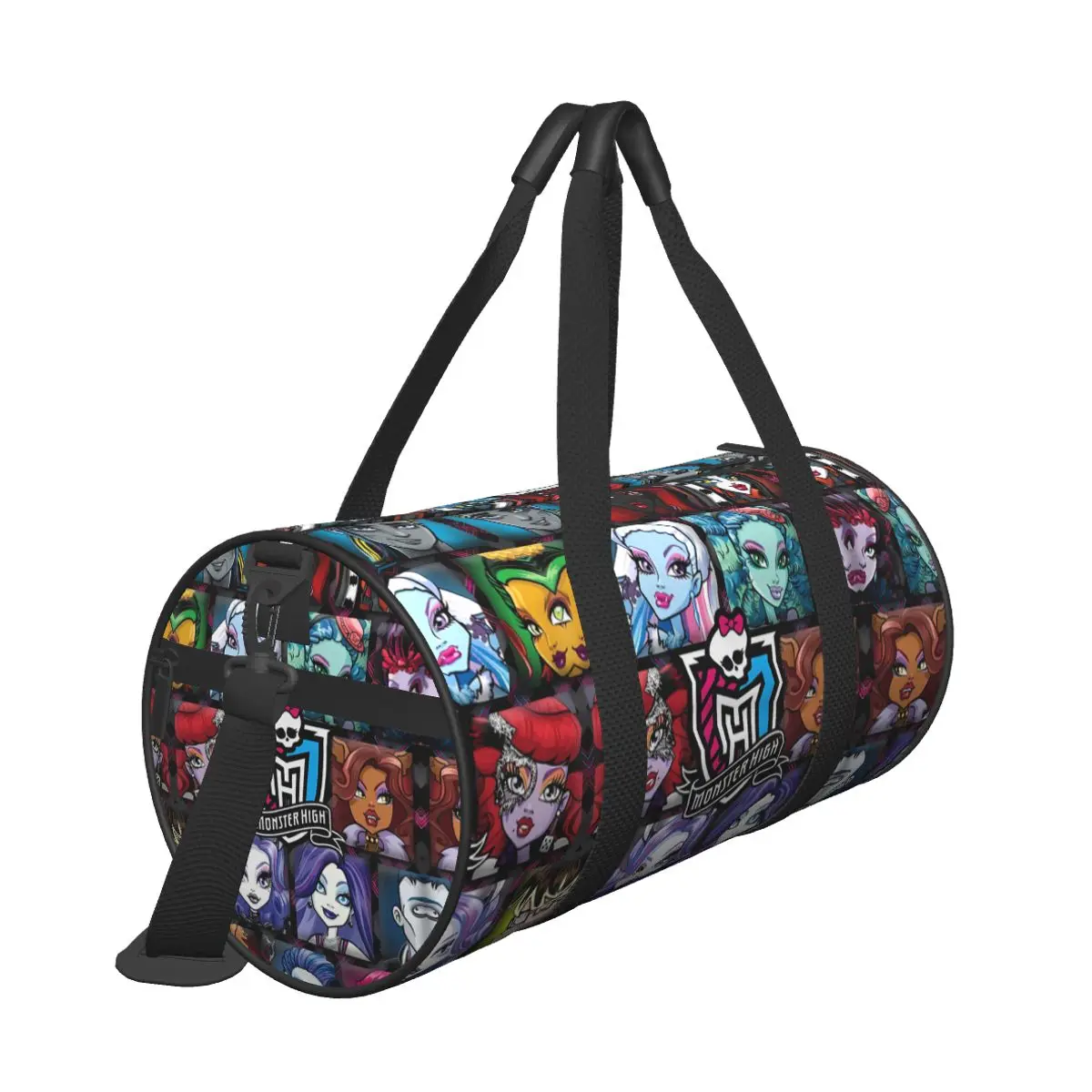 Monster High Sporttassen Cartoon Cool Anime Training Sporttas met Schoenen Kleurrijke Handtassen Heren Ontwerp Oxford Fitness Tas