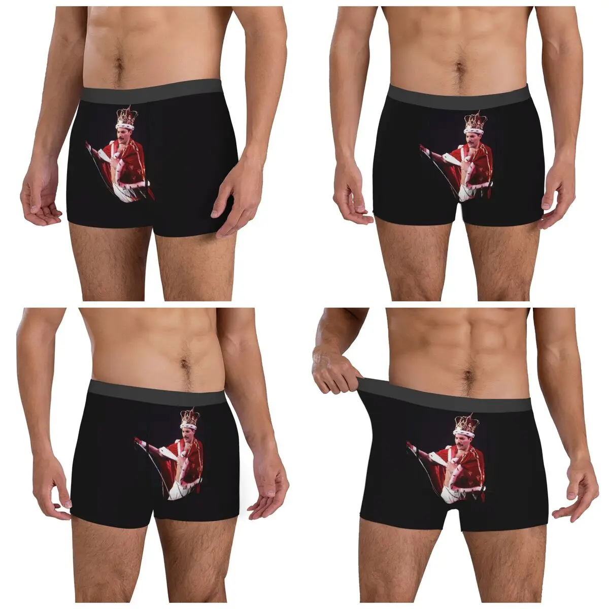 Celana Dalam Boxer Celana Pendek Freddie Mercury Celana Dalam Pria Pakaian Dalam Ventilasi untuk Hadiah Pacar Pria Homme