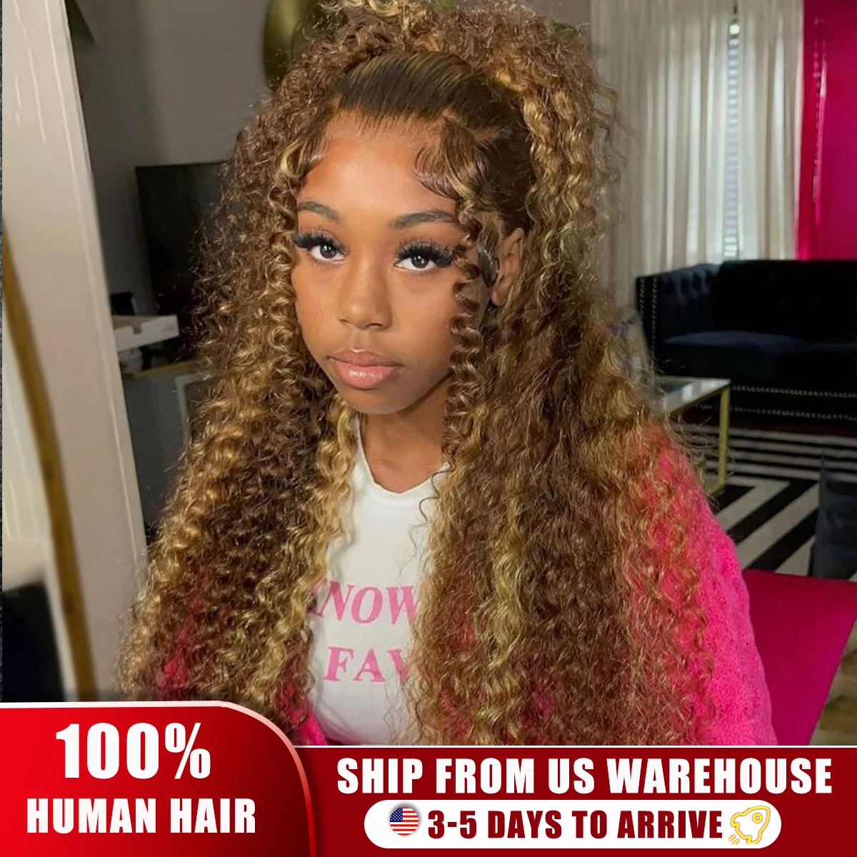 200 Плотность Выделенная Глубокая Волна 13x6 Парик Фронта Шнурка 40 Дюймов Ombre Блондинка 4/27 Человеческие Волосы 13x4 Предварительно Сорванный Парик Шнурка Для Женщин