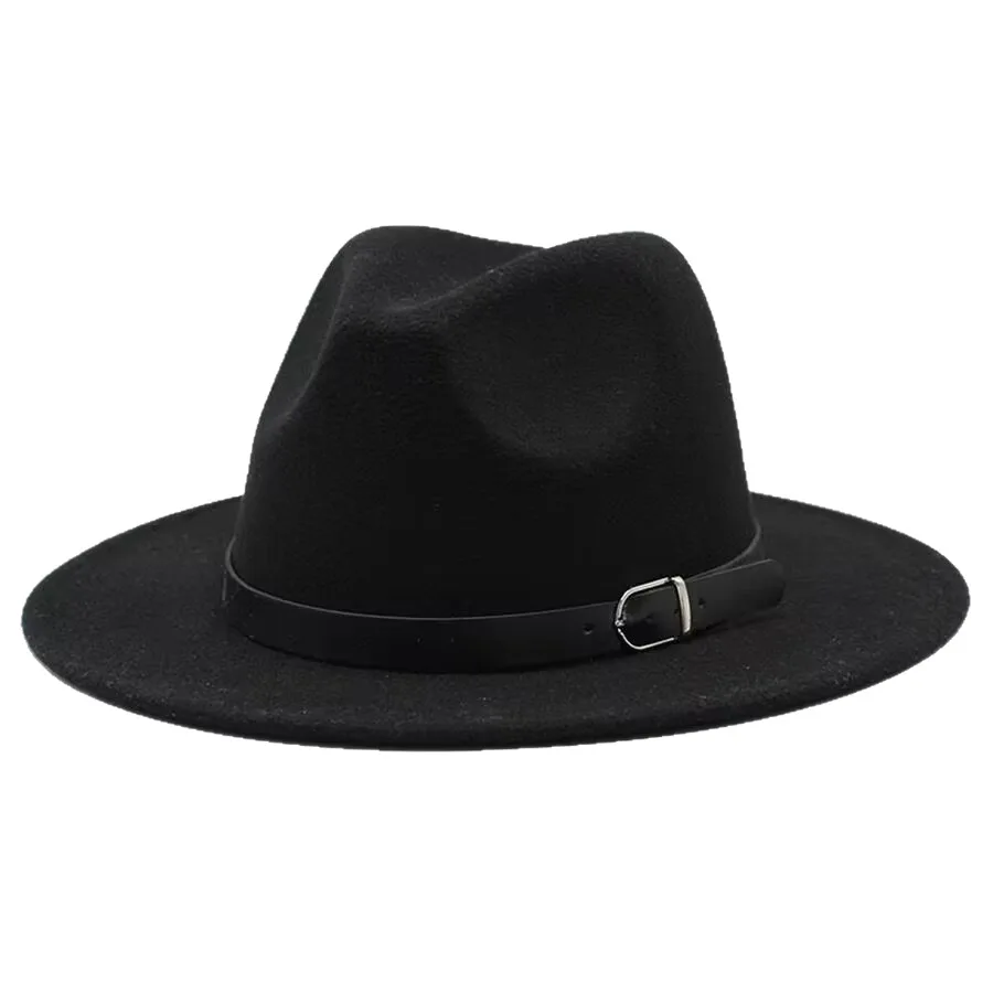 1 Stück Modische Herren-Fedora Damen-Mode-Jazzhut Sommer Frühling Schwarze Wollmischung Mütze Outdoor Freizeithut – Detail 10