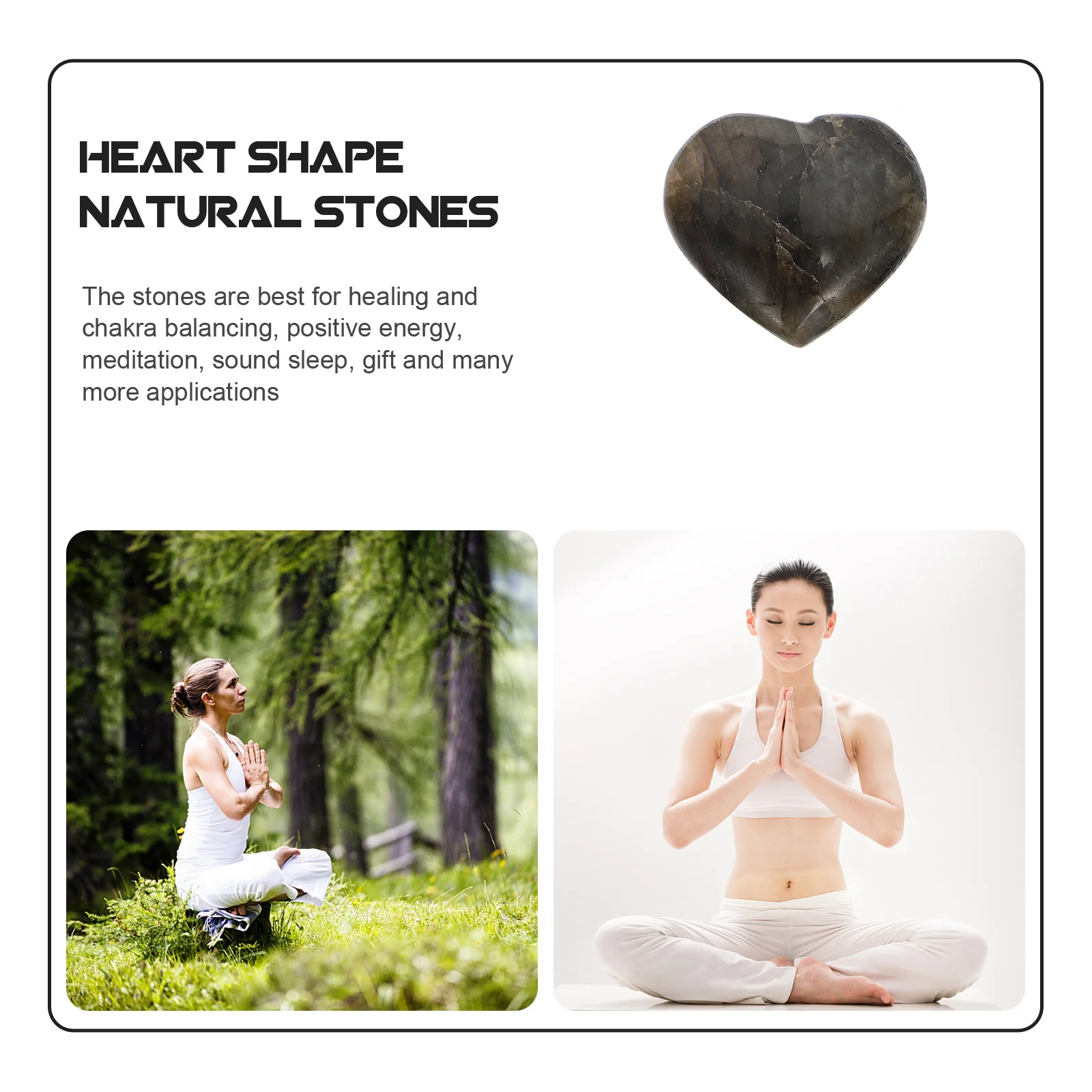 

4Pcs Natural Labradorite Heart Shaped Stones Healing Chakra Balancing Energy Stones for Meditation Relaxation Positive