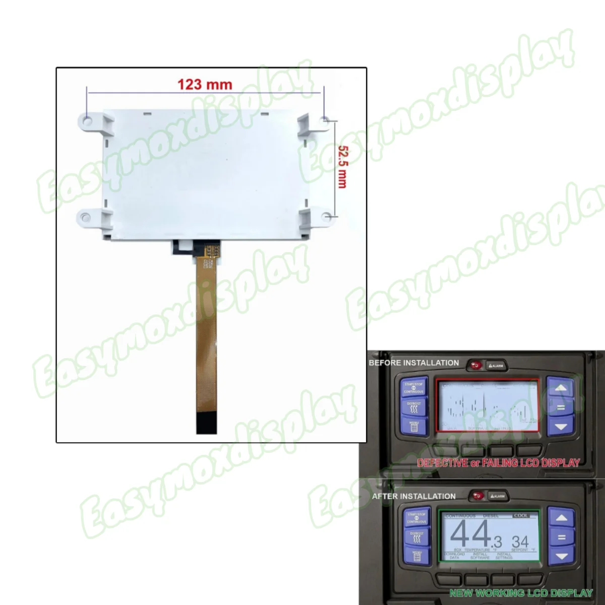 Premium LCD Screen for Carrier Transicold X3 2500 X4 7500 7300 Vector 8500 8600 APX Module